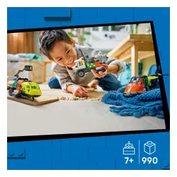 LEGO 60505 City Zestaw z samolotem, ciężarówką serwisową i poduszkowcem