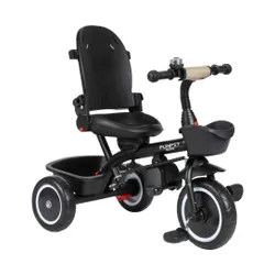 Rowerek trójkołowy z daszkiem FUNFIT 3w1 pchacz Zippy +dzwonek beżowy