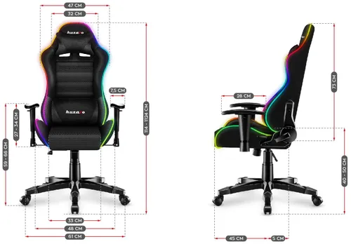 Fotel HUZARO Ranger 6.0 RGB Czarny