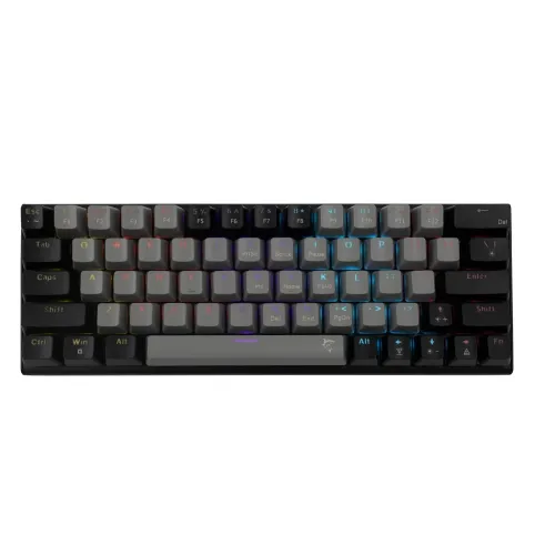 Klawiatura gamingowa White Shark Wakizashi Red przewodowa mechaniczna podświetlana szaro-czarna