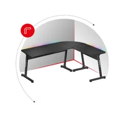 Biurko gamingowe HUZARO Hero 6.0 RGB Czarny