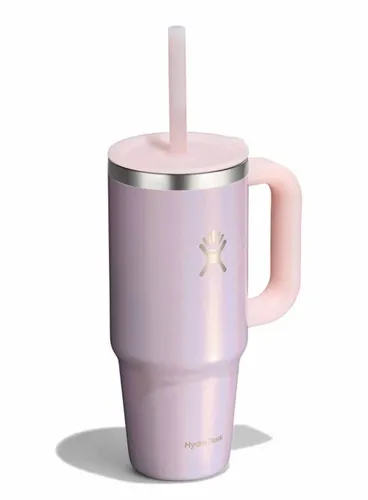 Kubek termiczny ze słomką Hydro Flask Travel Tumbler 710 ml - glimmer pink