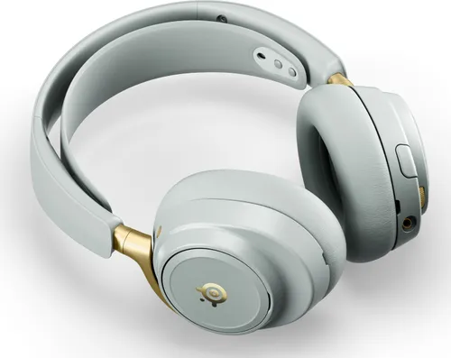 Słuchawki STEELSERIES Arctis Nova Elite Bezprzewodowe, Nauszne, ANC, Dźwięk przestrzenny Szaro-złoty