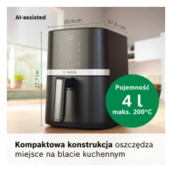 Air Fryer Frytkownica beztłuszczowa BOSCH MAF24AB0 4l 6 automatycznych programów