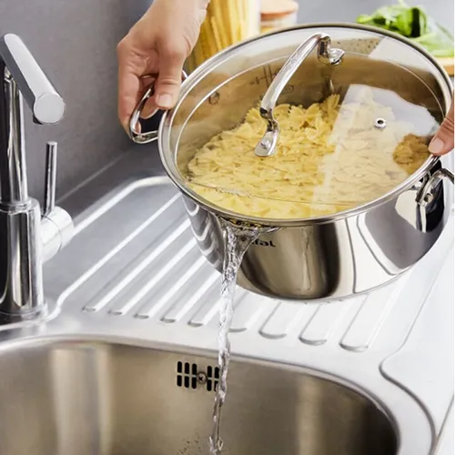 Zestaw garnków TEFAL Duetto+ G732SA55 Stal nierdzewna 18/10 Indukcja Możliwość mycia w zmywarce (10 elementów)