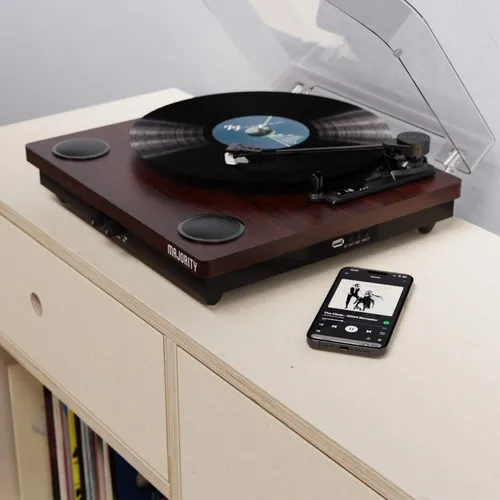 Gramofon MAJORITY Moto Bluetooth USB Orzech