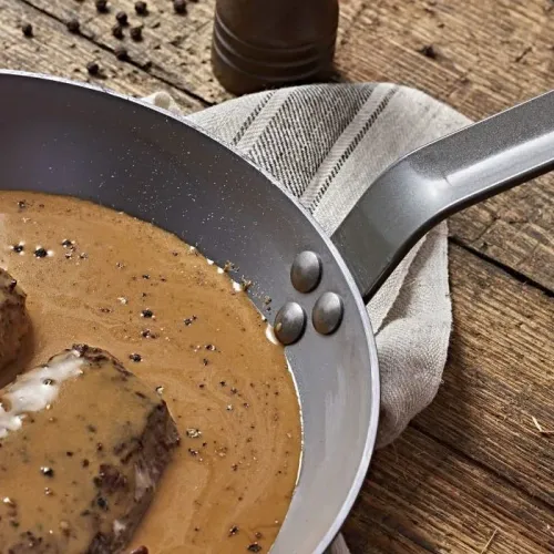 DE BUYER Mineral B Element 28 cm grafitowa - patelnia stalowa