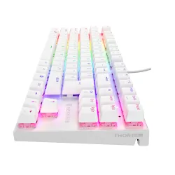 Klawiatura mechaniczna Genesis Thor 303 TKL RGB Outemu Peach Silent Biały