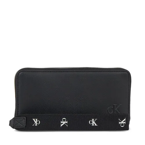 Женский кошелек Calvin Klein Jeans Ultralight для Ж / Wristlet Pu K60k610705 черный черный 01h