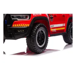 Auto Na Akumulator Dla Dzieci Dodge Ram Straż Poż Zb629-F 4X4 LED Eva Skóra