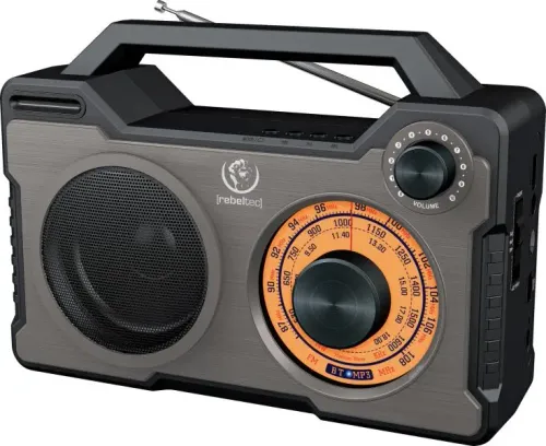 Głośnik Bluetooth Rebeltec RODOS 10W Radio FM Czarno-srebrny