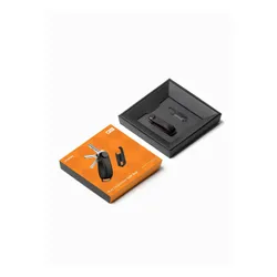Zestaw Orbitkey - organizer do kluczy Crazy Horse Leather + Multitool V2 - black / orange stitching