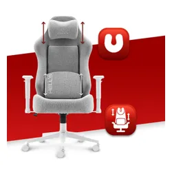 Fotel gamingowy HELL'S CHAIR HC 1009 Biało-szary