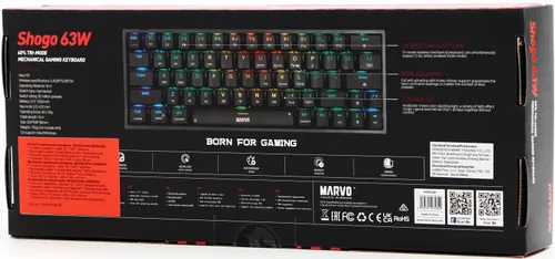Klawiatura MARVO Shogo 63W Czarny