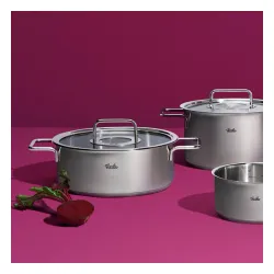 FISSLER Pure Collection 2,4 l - garnek ze stali nierdzewnej z pokrywką