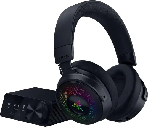 Słuchawki bezprzewodowe z mikrofonem Razer Kraken V4 Pro Nauszne Czarny