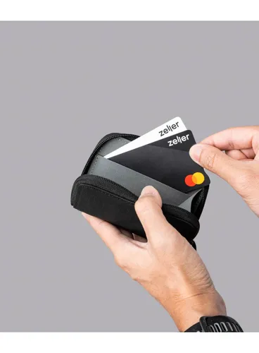 Кошелек Alpaka Zip Coin, черный