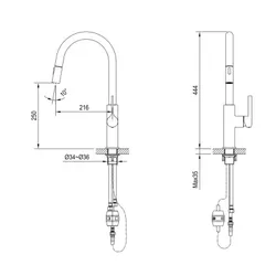 Bateria GLOBALO Divio Light Złoty mat
