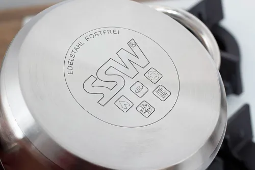 Garnek ze stali nierdzewnej z pokrywką SSW COMFORT 1 l