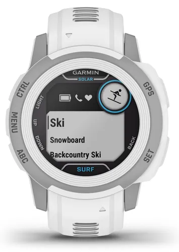 Смарт-часы Garmin Instinct 2s Solar Surf 40mm GPS серый / белый