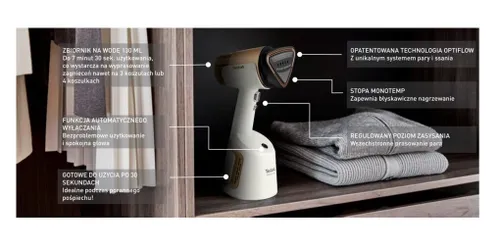 Parownica do ubrań (Steamer) TEFAL DT9820F0 Aerosteam