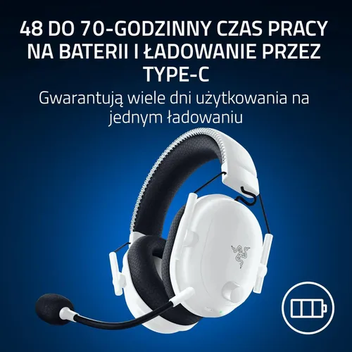 Słuchawki bezprzewodowe z mikrofonem Razer BlackShark V2 Pro PlayStation Nauszne Biały