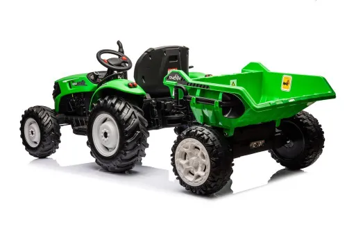 Traktor Na Akumulator Dla Dziecka Hc-306 24V 2X95W Przyczepa Eva LED Pilot