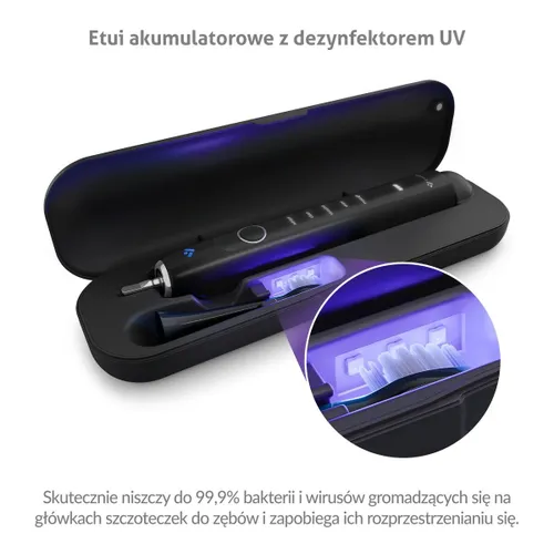 Szczoteczka soniczna TRUELIFE SonicBrush Clean70 UV Czarny