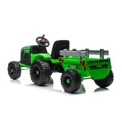 Traktor Na Akumulator Dla Dziecka Ch9959B 24V 2X120W Przyczepa LED Eva Pilot