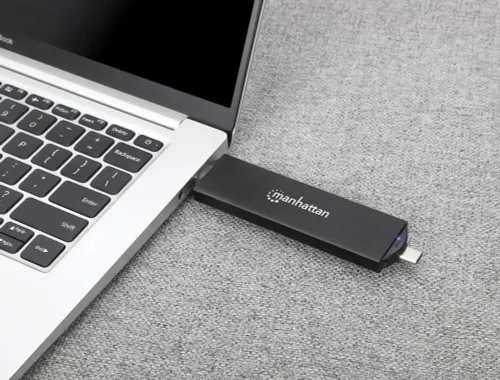 Dysk Manhattan Manhattan Obudowa Zewnętrzna USB-C/A 3.2 Gen2 Dysku M.2 NVMe SATA SSD