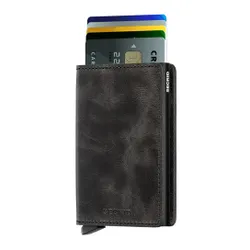 RFID Korumalı Cüzdan Slimwallet Gizli Vintage - siyah