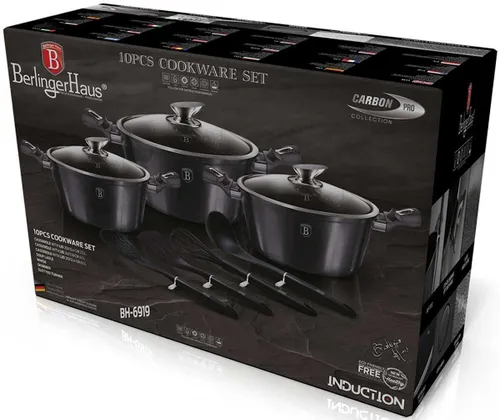 Zestaw garnków BERLINGER HAUS Carbon Pro Edition BH-6919 (10 elementów)