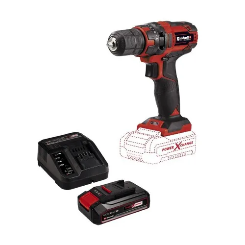 Wiertarko-wkrętarka EINHELL TC-CD 18/35 Li-Solo + Akumulator EINHELL 4512097 2.5 Ah 18V + Ładowarka