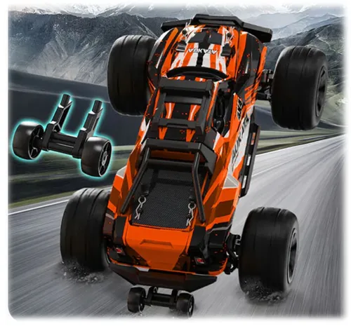 Zdalnie sterowany samochód COIL terenowy Auto 4x4 pilot terenowy 40km/h duży na  pilota pomarańczowy 1:8