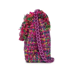 Kurt Geiger 690-Geantă Mini Kensington Din Tweed 2949758609 Fushia Cmb