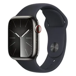 Smartwatch Apple Watch Series 9 GPS + Cellular koperta 41mm stali nierdzewna Mocny grafit pasek sportowy Mocny grafit S/M