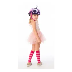 Kask rowerowy RASKULLZ Googly Lady Bug Różowo-fioletowy dla Dzieci (rozmiar XS)