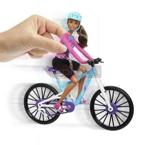 LALKA BARBIE MADE TO MOVE + AUTO JEEP + ROWER GÓRSKI duży zestaw do zabawy HKB06