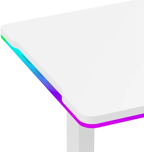 Biurko gamingowe ULTRADESK Iron RGB Biały