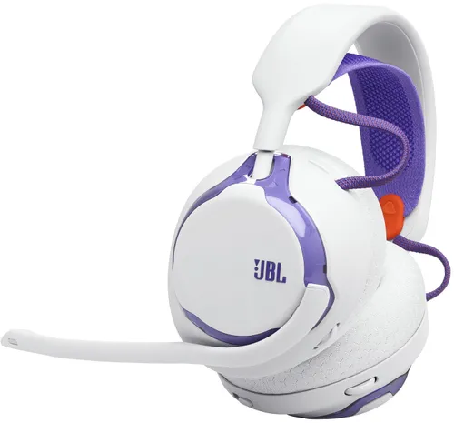 Słuchawki JBL Quantum 650 Bezprzewodowe, Nauszne, Dźwięk przestrzenny Biało-fioletowy