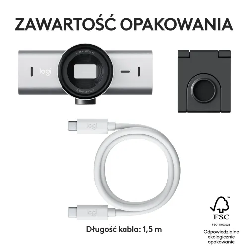 Kamera internetowa Logitech MX Brio Ultra HD 4K Szary