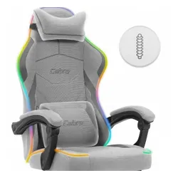 Fotel gamingowy CABRO C502 LED Szary