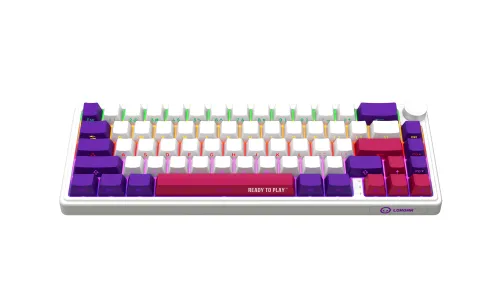 Klawiatura mechaniczna Lorgar KBP70MW Toxic Purple Biały