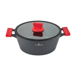 ZWIEGER Obsidian 5,5 l czarny - garnek aluminiowy z pokrywką