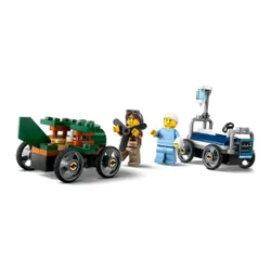 LEGO City Great Vehicles 60459 Zestaw wyścigówek: samolot kontra łóżko szpitalne