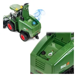 Zdalnie sterowany kombajn COIL RC zabawka na pilota światło dźwięk bańki mydlane zielony