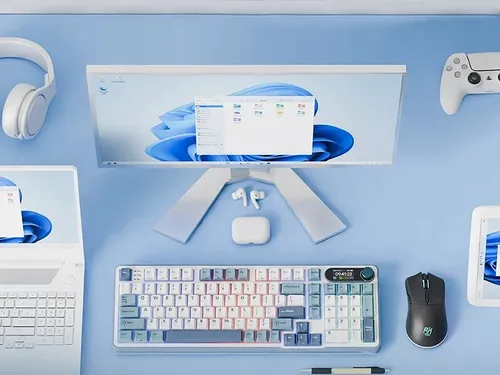 Klawiatura ROYAL KLUDGE RK-S98 Chartreuse Switch Biało-niebieski