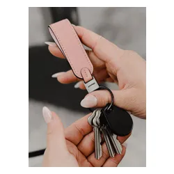 Skórzany organizer na klucze Orbitkey Loop Keychain - cotton candy