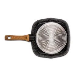 NAVA Nature 28 x 28 cm czarna - patelnia grillowa aluminiowa