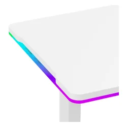 Biurko gamingowe ULTRADESK Iron RGB Biały